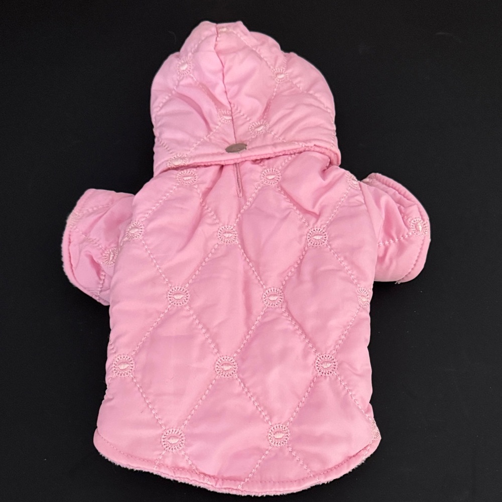 Pink Quilted Dog Jacket